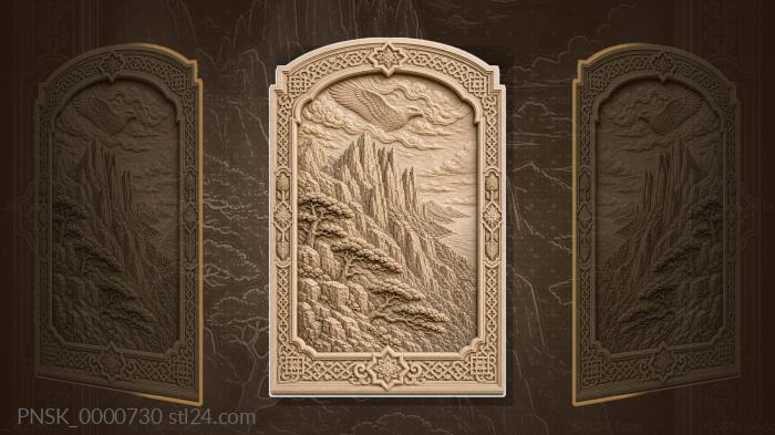 Ai-Petri - mountain crenellations and sea 3d STL model