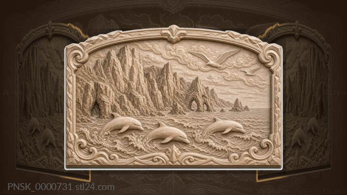 Karadag - volcanic rocks and sea 3d STL model