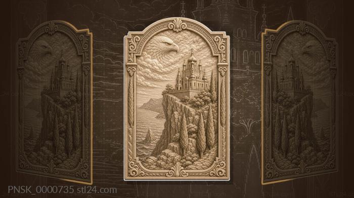 Foros - church on a rock and sea 3d STL model