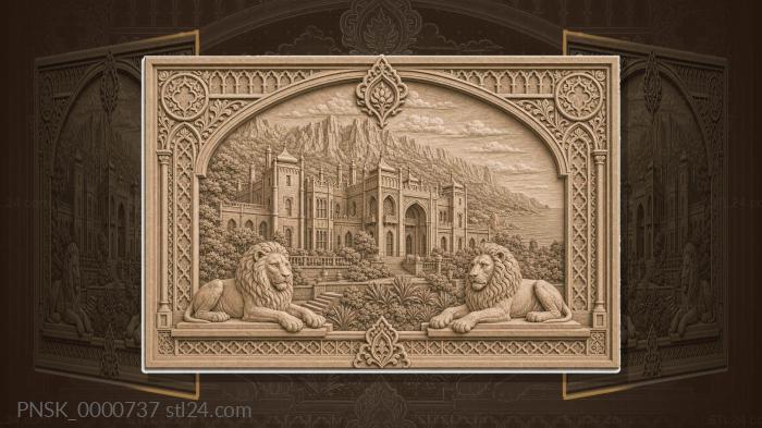 Vorontsov Palace - palace and lions 3d STL model