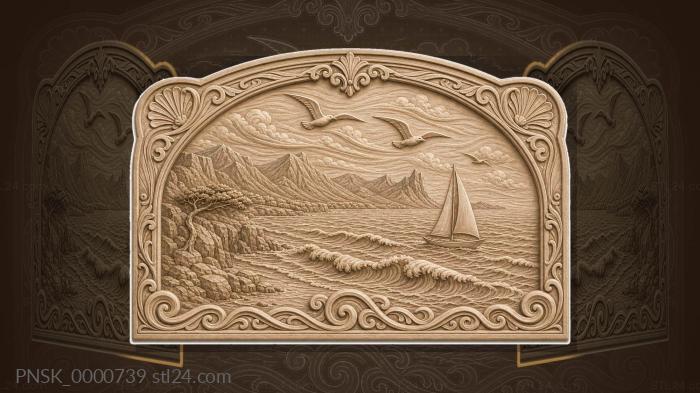 Koktebel - sea and mountains 3d STL model