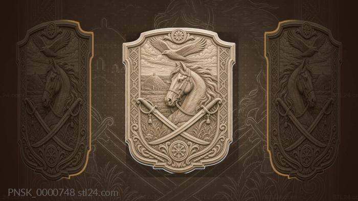 Cossack glory - saber and horse 3d STL model