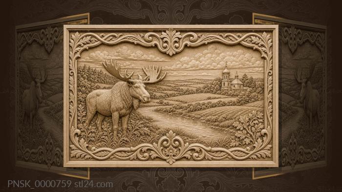 Penza field - fields and temple 3d STL model