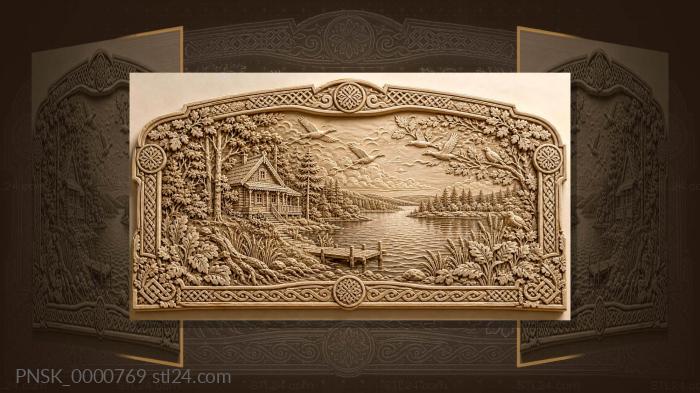 Mari Lakes - lake and forest 3d STL model