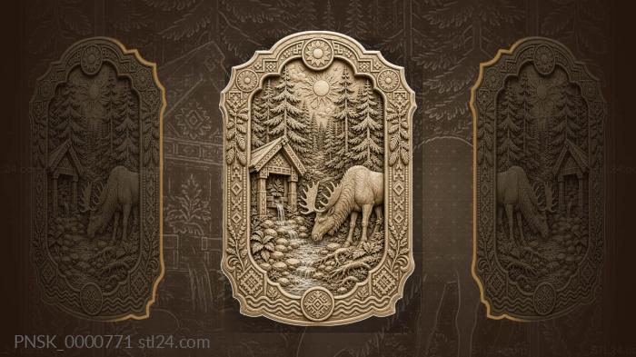 Udmurt spring - spring and spruce 3d STL model