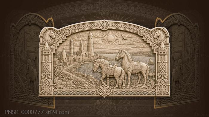 Bulgarian civilization - minarets and Volga 3d STL model
