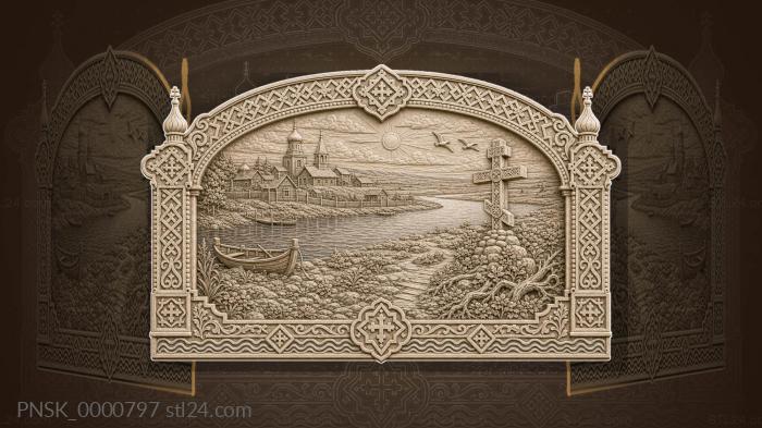 Pustozersk - ancient settlement and tundra 3d STL model