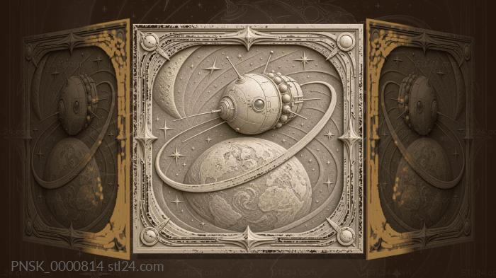 Vostok-1 - capsule and stars 3d STL model