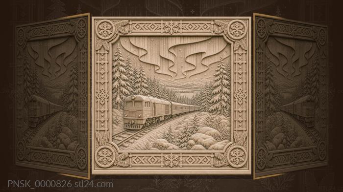 Northern Highway - train and snow 3d STL model