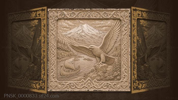 Volga and Caucasus - river and Elbrus 3d STL model