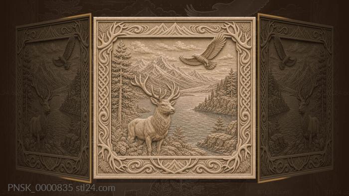 Baikal and Altai - mountains and lake 3d STL model