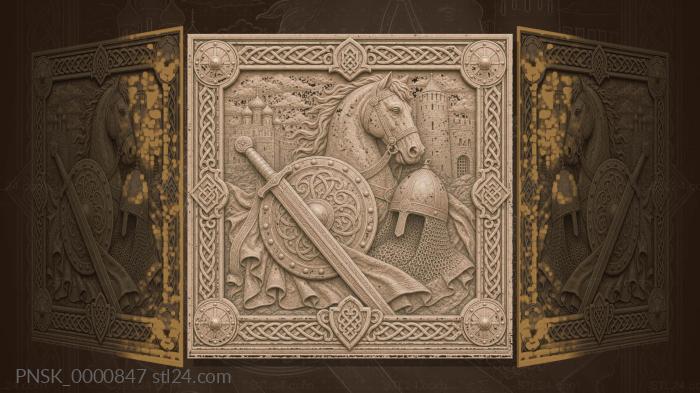 Russian army - shield and sword 3d STL model