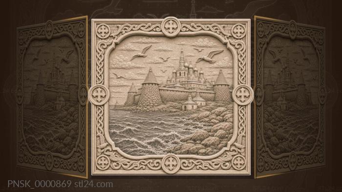 Solovki - monastery and White Sea 3d STL model