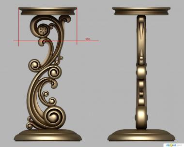 Underframe (Acanthus vase, PDS_0019) 3D models for cnc