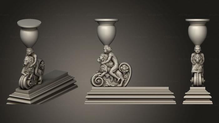 Underframe (Table leg with a BOY ON a LION, PDS_0127) 3D models for cnc