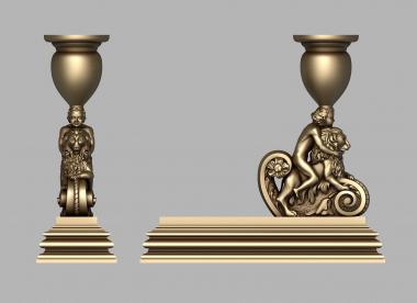 Underframe (Table leg with a BOY ON a LION, PDS_0127) 3D models for cnc