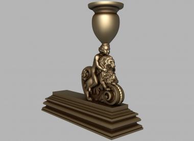 Underframe (Table leg with a BOY ON a LION, PDS_0127) 3D models for cnc