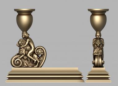 Underframe (Table leg with a BOY ON a LION, PDS_0127) 3D models for cnc