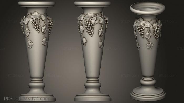 Underframe (Vase with a vine, PDS_0129) 3D models for cnc