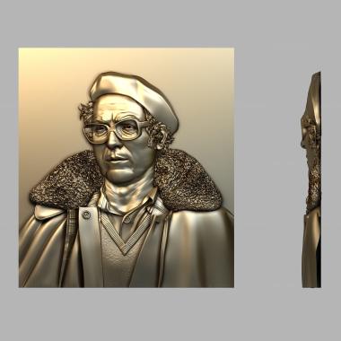 Portrait (Jose Afonso, PRT_0034) 3D models for cnc