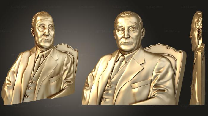 Portrait (António de Salazar, PRT_0043) 3D models for cnc