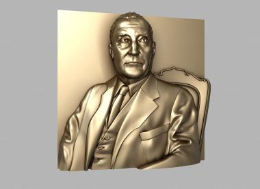 Portrait (Antonio de Salazar, PRT_0043) 3D models for cnc