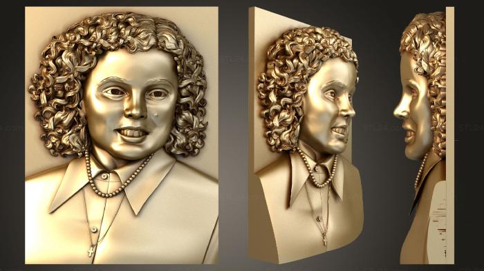 Портреты (Портрет девушки, PRT_0047) 3D модель для ЧПУ станка