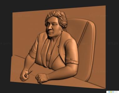 Портреты (Портрет женщины, PRT_0048) 3D модель для ЧПУ станка