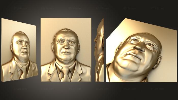 Портреты (Портрет мужчины, PRT_0052) 3D модель для ЧПУ станка