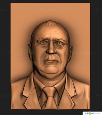 Portrait (Portrait of a man, PRT_0052) 3D models for cnc