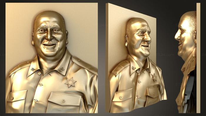 Портреты (Портрет полицейского, PRT_0053) 3D модель для ЧПУ станка