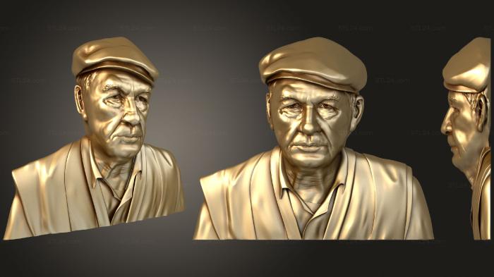 Портреты (Портрет старика, PRT_0055) 3D модель для ЧПУ станка