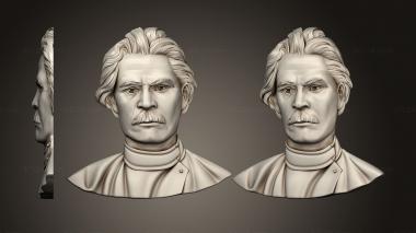 Portrait (Maxim Gorky, PRT_0058) 3D models for cnc