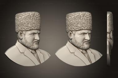 Portrait (First President of the Chechen Republic A. Kadyrov, PRT_0062) 3D models for cnc