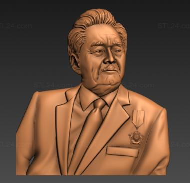 Portrait (Bas-relief of a man, PRT_0064) 3D models for cnc