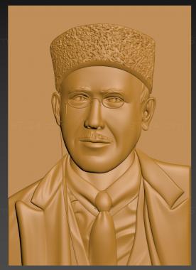 Portrait (Poet Huseyn Javid, PRT_0069) 3D models for cnc