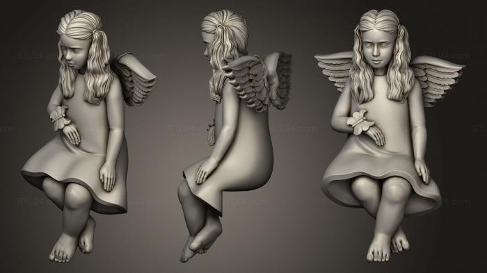 Портреты (Ангел с лицом ребенка, PRT_0074) 3D модель для ЧПУ станка