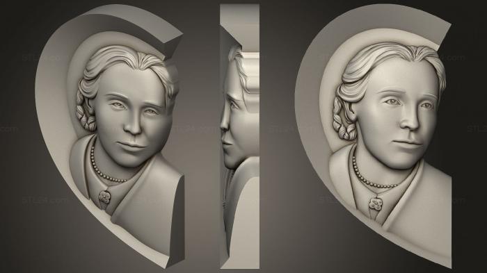 Портреты (Индивидуальный памятник, PRT_0075) 3D модель для ЧПУ станка