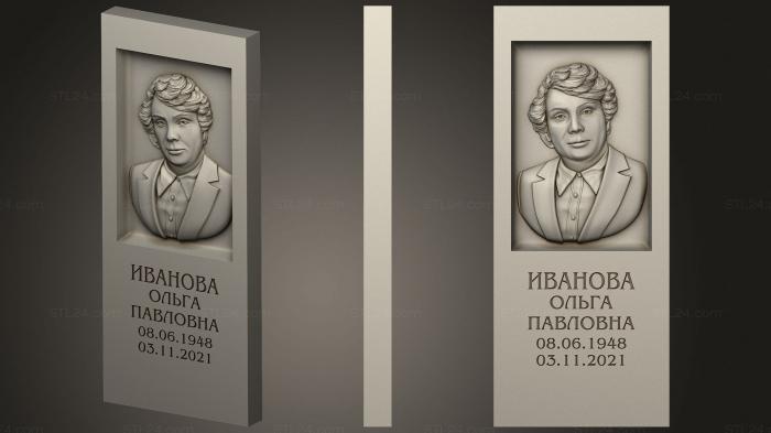 Portrait (Portrait on the monument, PRT_0076) 3D models for cnc