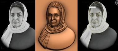 Portrait (Bas-relief of a woman, PRT_0079) 3D models for cnc