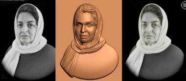 Portrait (Bas-relief of a woman, PRT_0079) 3D models for cnc