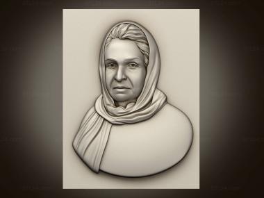 Portrait (Bas-relief of a woman, PRT_0079) 3D models for cnc