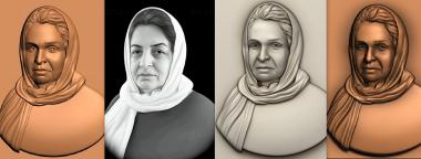 Portrait (Bas-relief of a woman, PRT_0079) 3D models for cnc