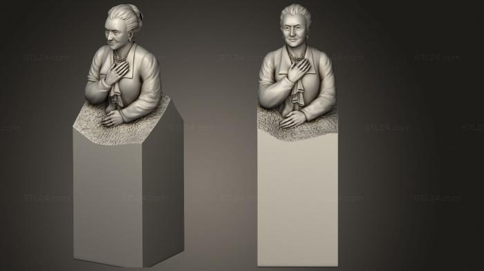 Портреты (Памятник статуя заказчика, PRT_0083) 3D модель для ЧПУ станка