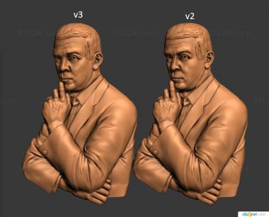 Portrait (Muslim Magomayev, PRT_0088) 3D models for cnc