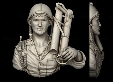 Portrait (The Infantryman, PRT_0108) 3D models for cnc