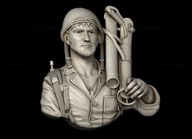 Portrait (The Infantryman, PRT_0108) 3D models for cnc