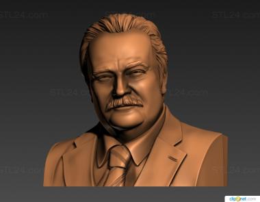 Portrait (Bust Viktor Klochay Shareholder of Ruspolimet JSC and Drobmash CJSC, PRT_0118) 3D models for cnc