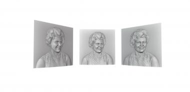 Portrait (Paired portrait, PRT_0119) 3D models for cnc