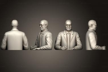 Portrait (Bust of former Chief Secretary of Trinidad and Tobago Mr Lennox Denoon, PRT_0120) 3D models for cnc